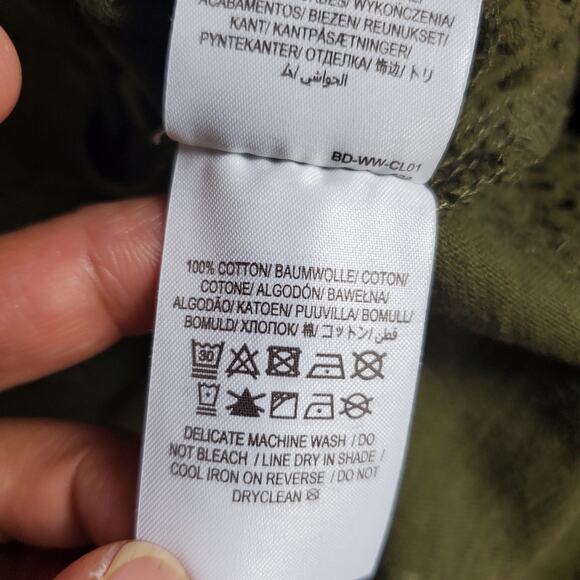 BODEN Olive Green Floral Babydoll Dress NWT Sz 10R Boho Prairie Whimsical - Picture 10 of 11